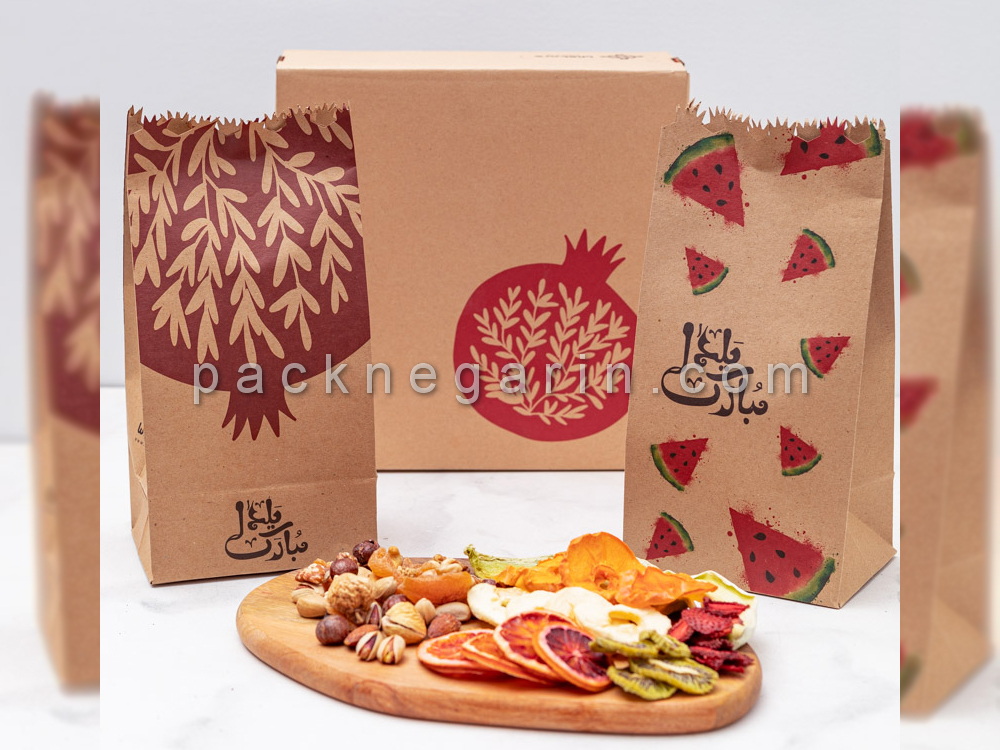 پاکت با طرح انار و هندوانه